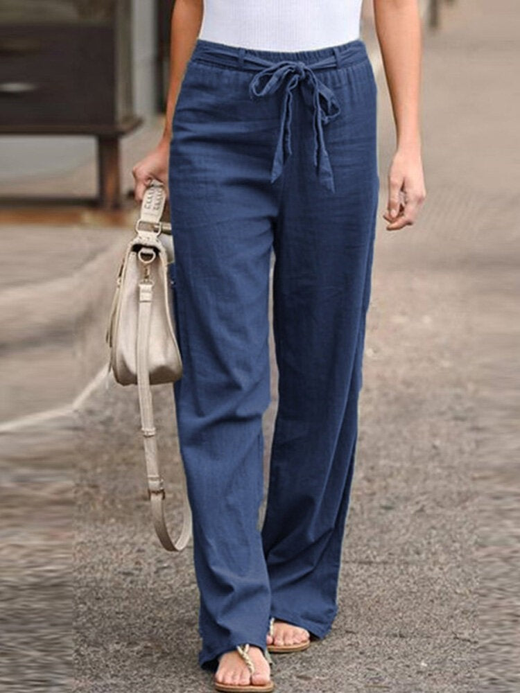 Solene | Women’s Drawstring Palazzo Pants