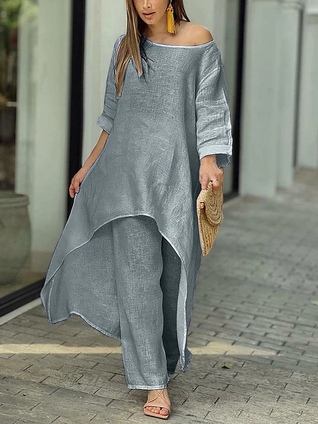 Cecyliana  | Women’s Long Sleeve Wide Leg Two-Piece Set