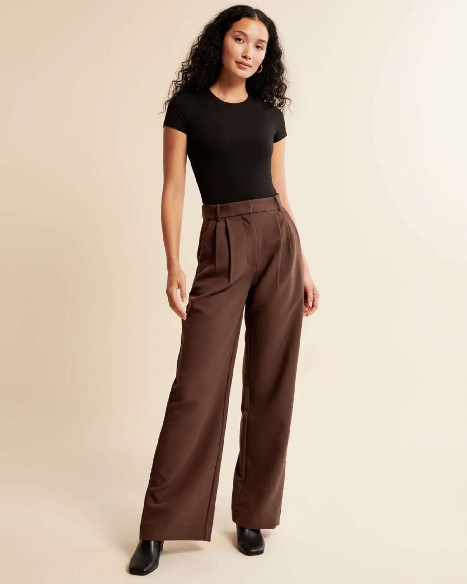 Jemiah | Women’s High-rise Ponte Drape Trousers