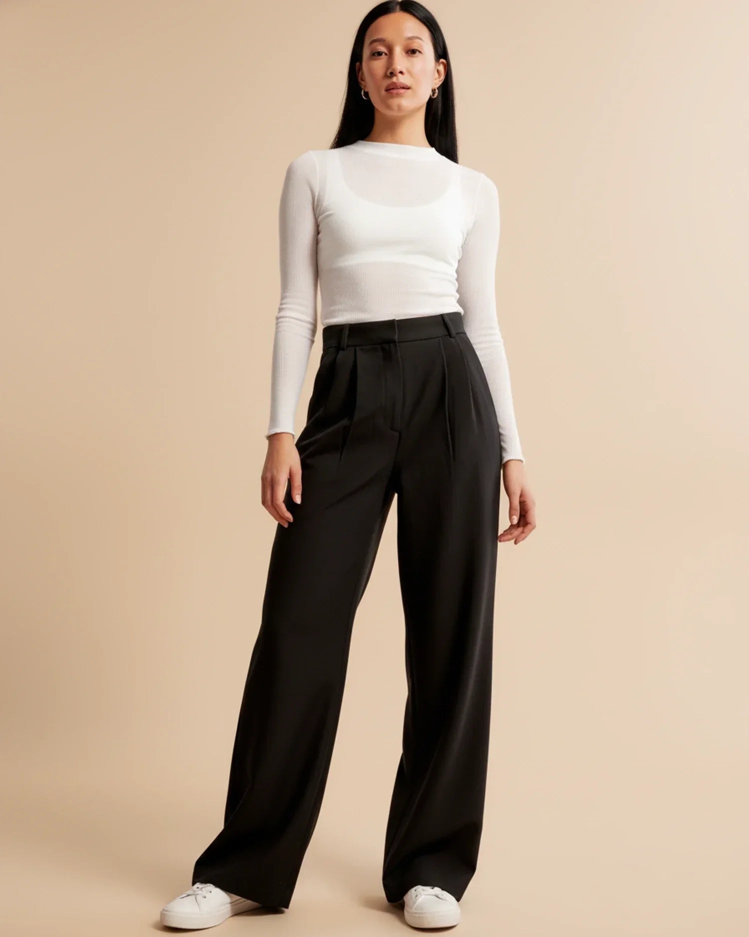 Jemiah | Women’s High-rise Ponte Drape Trousers