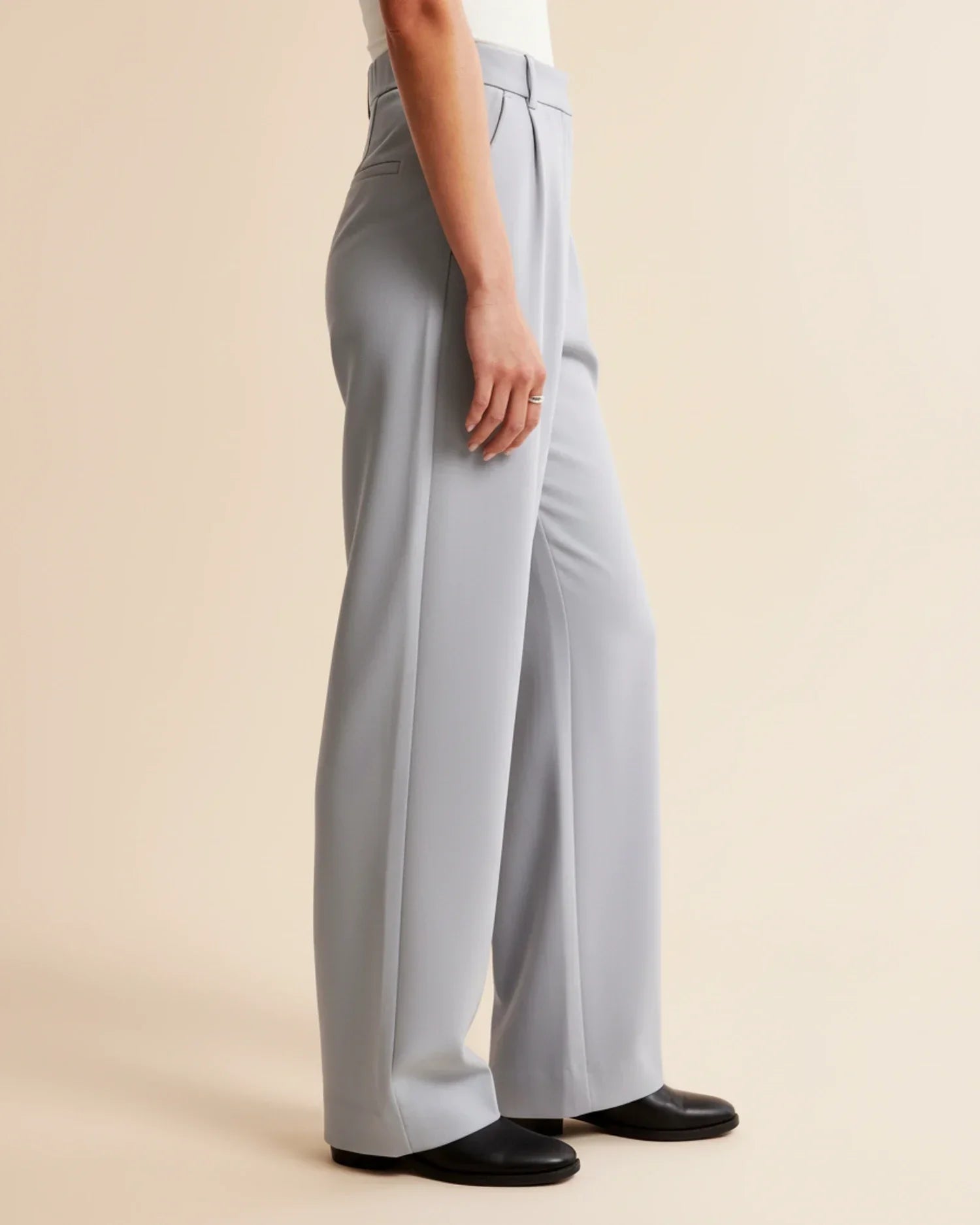 Jemiah | Women’s High-rise Ponte Drape Trousers