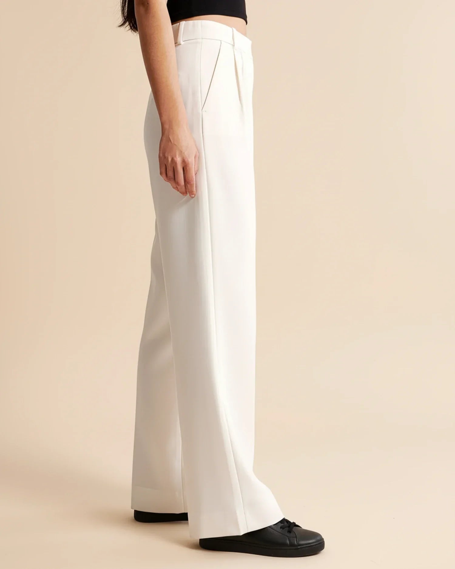 Jemiah | Women’s High-rise Ponte Drape Trousers