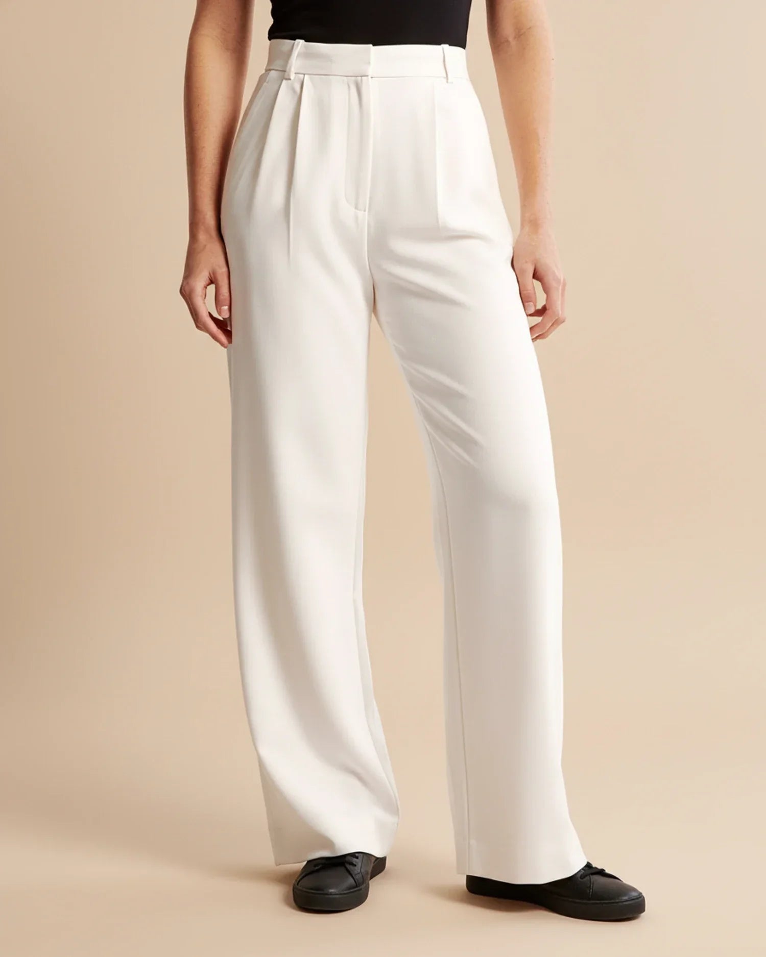 Jemiah | Women’s High-rise Ponte Drape Trousers