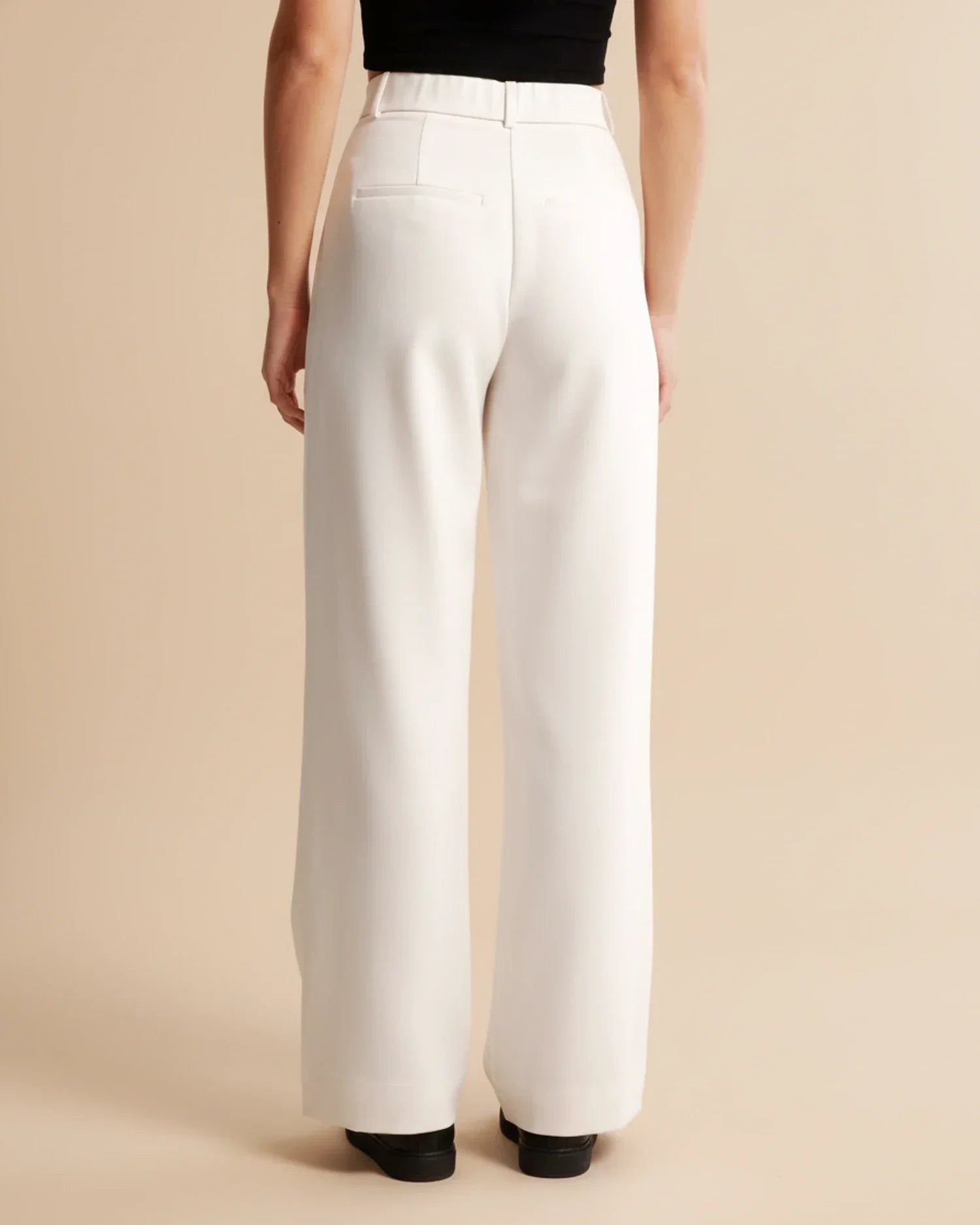 Jemiah | Women’s High-rise Ponte Drape Trousers