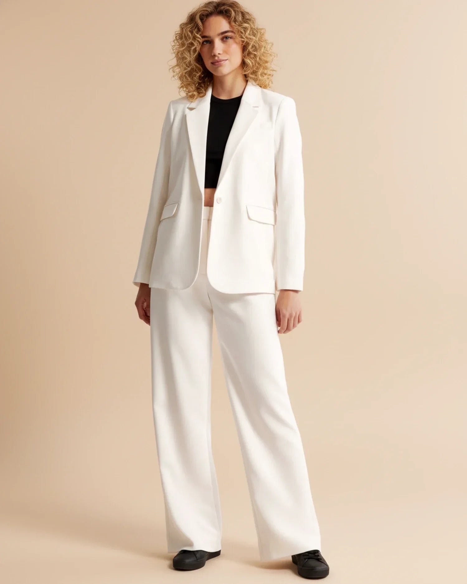 Jemiah | Women’s High-rise Ponte Drape Trousers