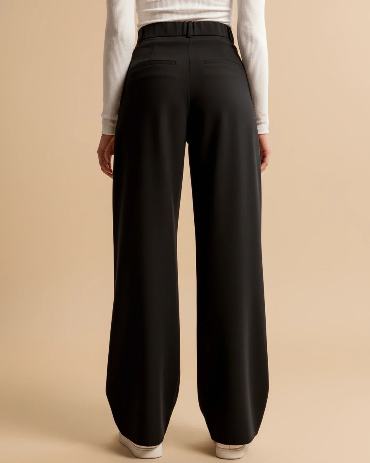 Jemiah | Women’s High-rise Ponte Drape Trousers